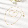 Brass Cable Chain Necklaces X-SW028-G-5