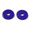 Flat Round Handmade Polymer Clay Beads CLAY-R067-12mm-09-6