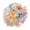 50Pcs Circus Theme PVC Waterproof Stickers STIC-Z001-01-3