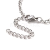 304 Stainless Steel Cable Chain Bracelet for Men Women BJEW-E031-01P-08-3