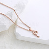 Stainless Steel Letter Pendant Necklaces for Women Men GR8130-16-1