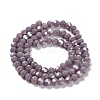 Electroplate Opaque Glass Beads Strands X-EGLA-A035-P4mm-A11-2