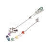 Mixed Gemstone Pointed Dowsing Pendulums PALLOY-JF02048-4