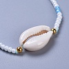 Adjustable Glass Seed Bead Braided Bead Bracelets BJEW-JB04284-M-3