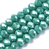 Electroplate Glass Beads Strands EGLA-A034-P10mm-A03-1