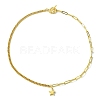 Brass Pendant Necklaces with Curb & Paperclip Chains NJEW-JN04608-03-4