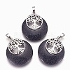 Synthetic Blue Goldstone Pendants G-F573-C02-1