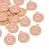 Golden Plated Alloy Enamel Charms X-ENAM-S118-07G-4