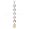 Christmas Glass Octagon Beads Hanging Suncatchers HJEW-JM02269-3