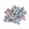Rainbow Acrylic Imitation Pearl Beads OACR-R065-6mm-A09-1