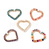 Heart Natural Faceted Gemstone Pendants PALLOY-JF00511-1