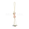 Nuggets Natural Gemstone Net Pouch Pendant Decorations HJEW-JM04260-03-2