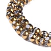Electroplate Glass Beads Strands EGLA-Q128-04A-FP07-3