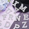 Alphabet Resin Rhinestone Patches DIY-GF0009-18A-4