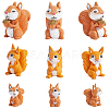 30Pcs 3 Styles PVC Plastic Squirrel Miniature Ornaments DJEW-SP0001-26-1