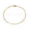 Brass Curb Chain Bracelet for Men Women BJEW-JB09135-1