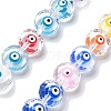 Handmade Evil Eye Lampwork Beads Strands LAMP-F035-15D-1