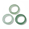 Natural Green Aventurine Plain Band Ring RJEW-P044-01A-06-1
