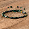 Natural Rhyolite Jasper Beaded Braided Bracelets QH4784-28-1