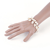 Cowrie Shell Beads Link Bracelets BJEW-JB04046-4