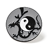 Black White Gray Yin-Yang Eight Trigrams Enamel Pins JEWB-Z014-01B-EB-1