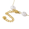 304 Stainless Steel & Plastic Pearl Link Chain Necklaces for Women NJEW-K383-04A-G-3