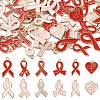 60Pcs 12 Styles Light Gold Tone Zinc Alloy Enamel Pendants ENAM-CJ0003-59-3