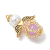 Luminous Handmade Glass Seed Beaded Angel Pendants PALLOY-MZ00963-01-3