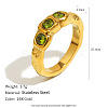 316L Surgical Stainless Steel Pave Cubic Zirconia Finger Rings WGCD260-02-3