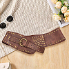 Imitation Leather with Alloy Rivet Chain Belts AJEW-WH20006-252-7