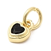 Brass Cubic Zirconia Charms KK-G554-02C-05-2