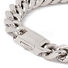 304 Stainless Steel Curb Chains Bracelet for Women BJEW-E107-03P-01-3