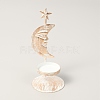 Iron Candle Holder for Christmas AJEW-B008-04-1