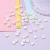2-Hole Opaque Glass Seed Beads SEED-YW0002-38-5