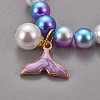 Plastic Imitation Pearl Stretch Bracelets and Necklace Jewelry Sets X-SJEW-JS01053-02-8
