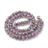 Handmade Gold Sand Lampwork Beads Strands LAMP-R141-8mm-08-3
