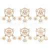 Brass Micro Pave Clear Cubic Zirconia Pendants KK-BC0010-45-1
