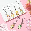12Pcs 6 Style Japanese Style Enamel Omamori Blessing Decoration Phone Charms Strap HJEW-PH01770-5