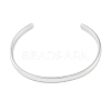 Non-Tarnish 304 Stainless Steel Open Cuff Plain Bangles BJEW-H591-01P-01-2