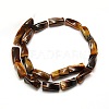 Natural Tiger Eye Twist Column Beads Strands G-L240-04-2