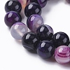Natural Striped Agate/Banded Agate Beads Strands G-G582-6mm-52-3
