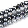 Anti-Tarnish Electroplate Glass Beads Strands GLAA-N064-8mm-M-3