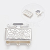 Brass Multi-strand Box Clasps kk291-S-3