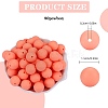 80Pcs Round Silicone Focal Beads SIL-SZ0001-24-26-2