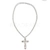 Gothic Style Cross 304 Stainless Steel Pendant Necklaces & Link Bracelets Sets FS-WG287BB-03-5