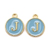 Golden Plated Alloy Enamel Charms ENAM-S118-04J-1