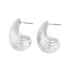 Teardrop CCB Plastic Stud Earrings for Women EJEW-Q382-03P-1