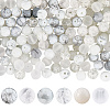 300Pcs 6 Colors Baking Paint & Spray Painted Crackle Glass Round Beads DGLA-LT0001-08-1
