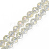 Electroplate Transparent Glass Beads Strands EGLA-N002-34A-C04-1