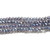 Transparent Baking Paint Glass Beads Strands DGLA-F002-02A-01-1